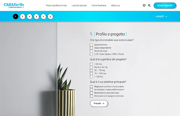 Matching step 1 – Profilo e progetto
