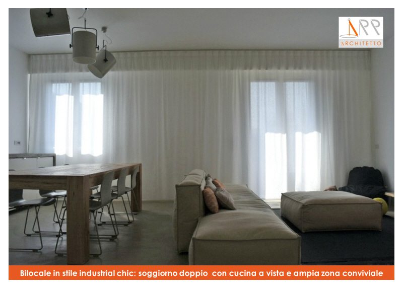Bilocale in stile industrial chic con pavimento in resina - Vista 2