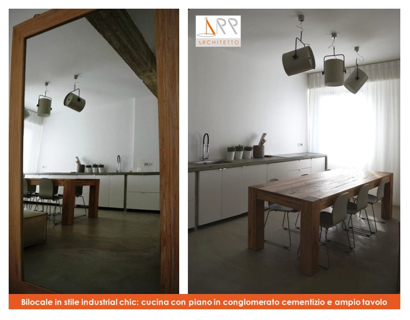 Bilocale in stile industrial chic con pavimento in resina - Vista 1