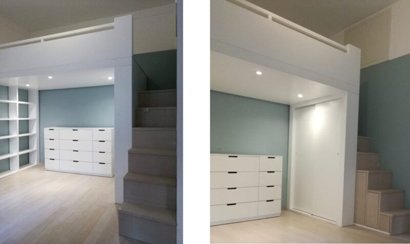 Progetto monolocale con soppalco