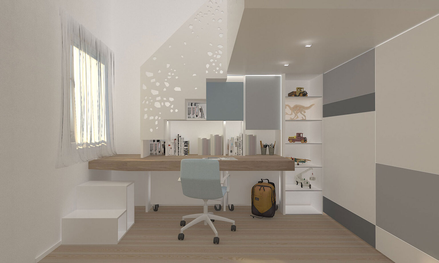 Lo studio sul soppalco - Vista 1