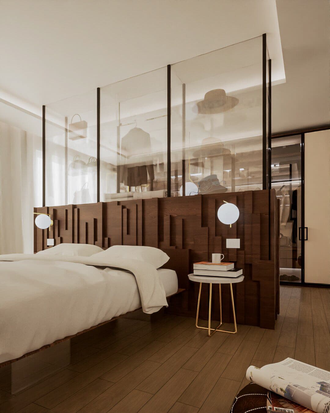 Una camera da letto contemporanea e lussuosa - Vista 6