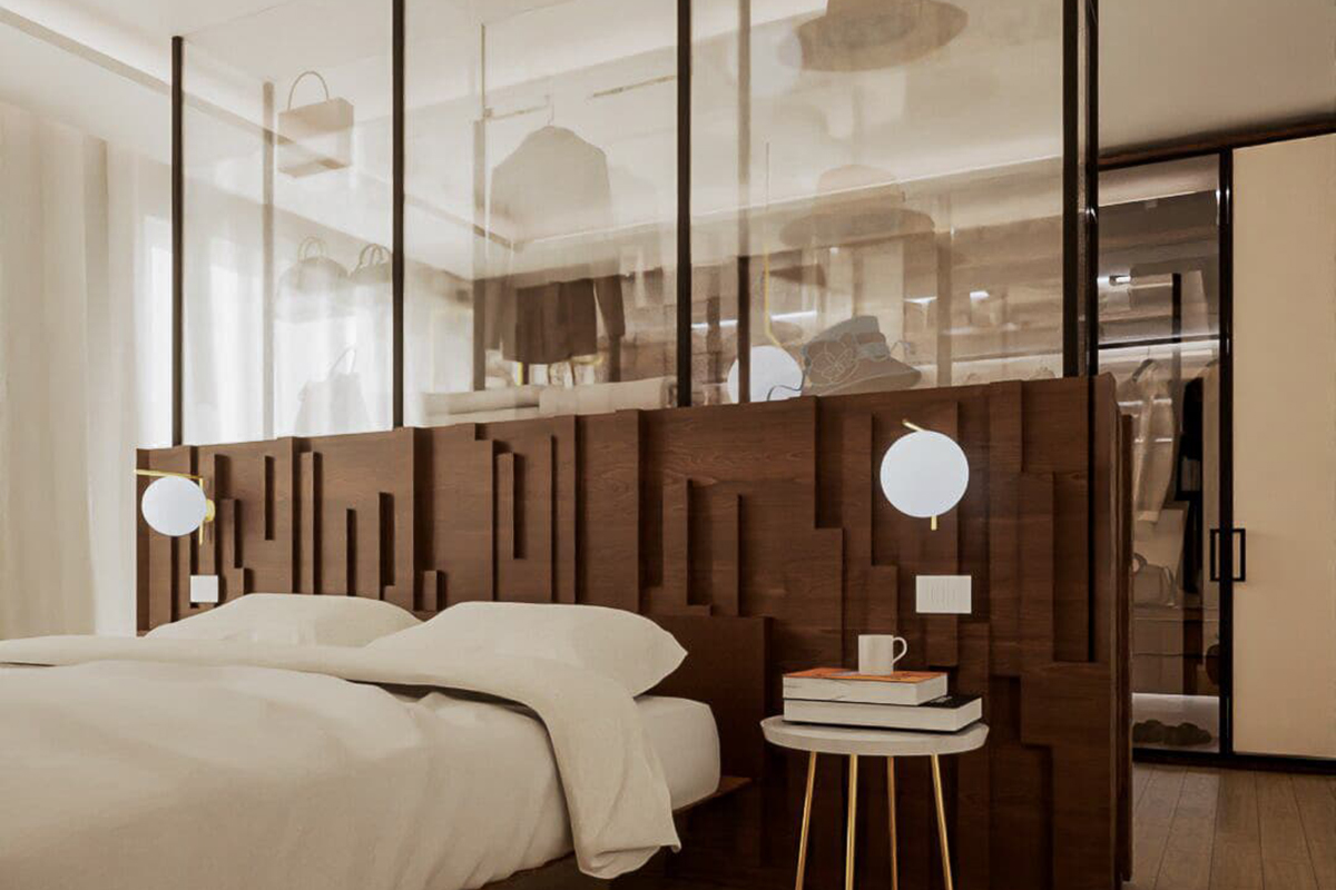 Una camera da letto contemporanea e lussuosa - Vista 1
