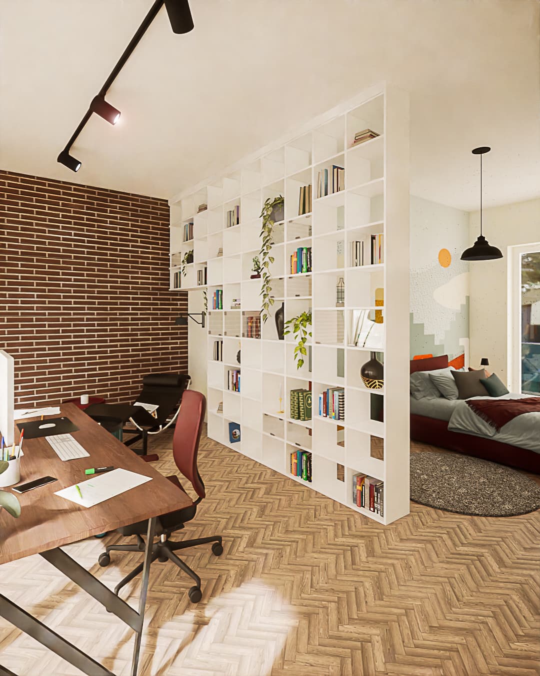 Mini-appartamento moderno: design funzionale per spazi ottimizzati - Vista 1